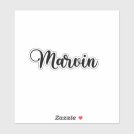 Pegatina Marvin Name - Caligrafía manuscrita