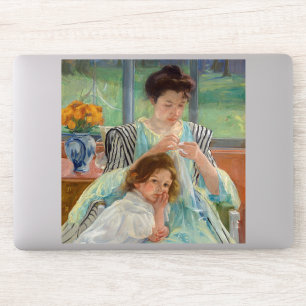 Pegatina Mary Cassatt - Madre joven masticando