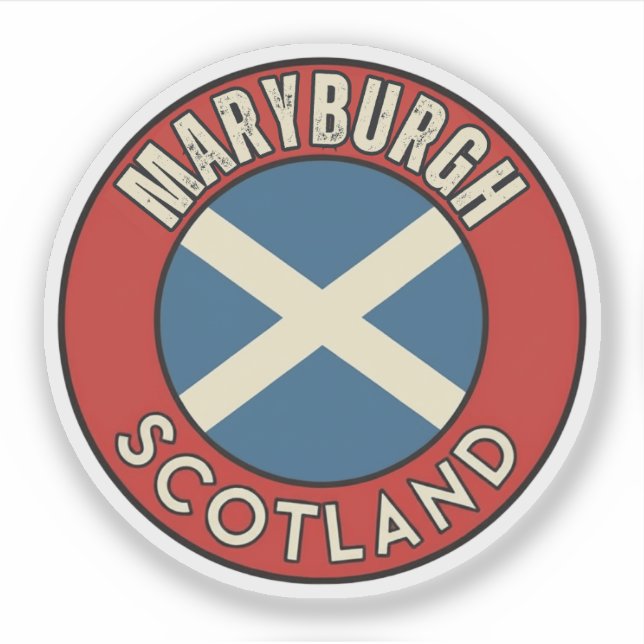Pegatina Maryburgh, Escocia (Anverso)