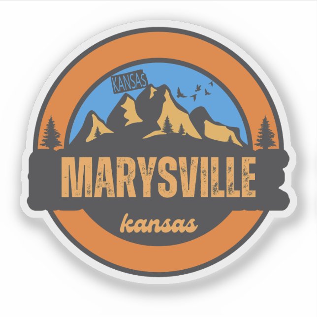 Pegatina Marysville, Kansas (Anverso)