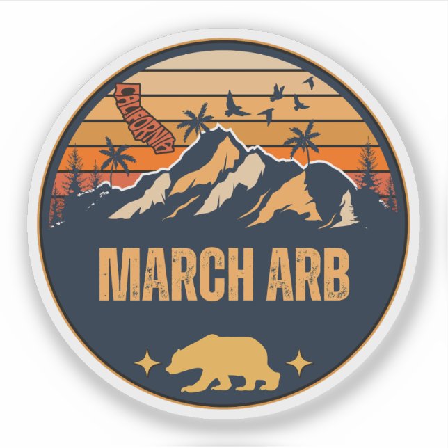 Pegatina Marzo ARB, California (Anverso)