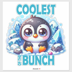 Pegatina Más genial de la pandilla chiste Bebé pingüino lin