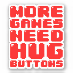 PEGATINA MÁS JUEGOS NECESITAN BOTONES HUG