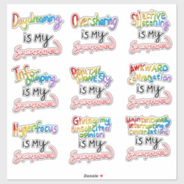 Pegatina Más superpotencias neurodivergentes