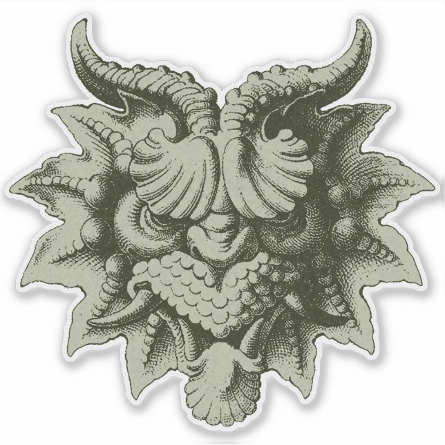 Pegatina Máscara de Gárgola 3 (Anverso)