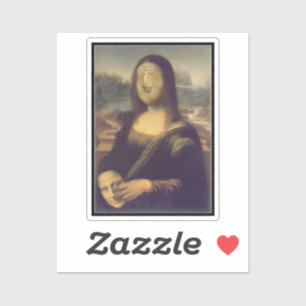 Pegatina Máscara de la Mona Lisa