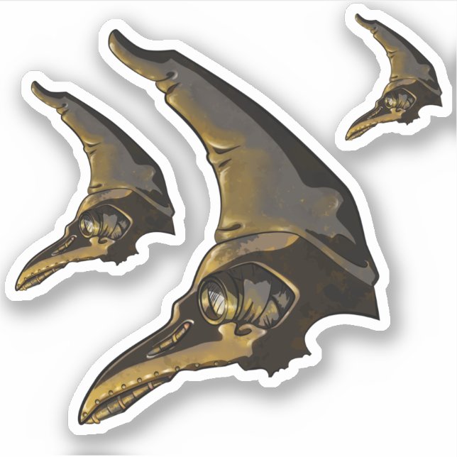 Pegatina Máscara de plaga (Anverso)