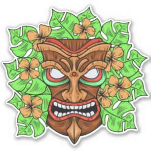 Pegatina Máscara de Tiki