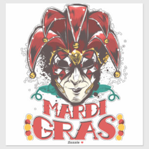 Pegatina Máscara veneciana Mardi Gras 2022
