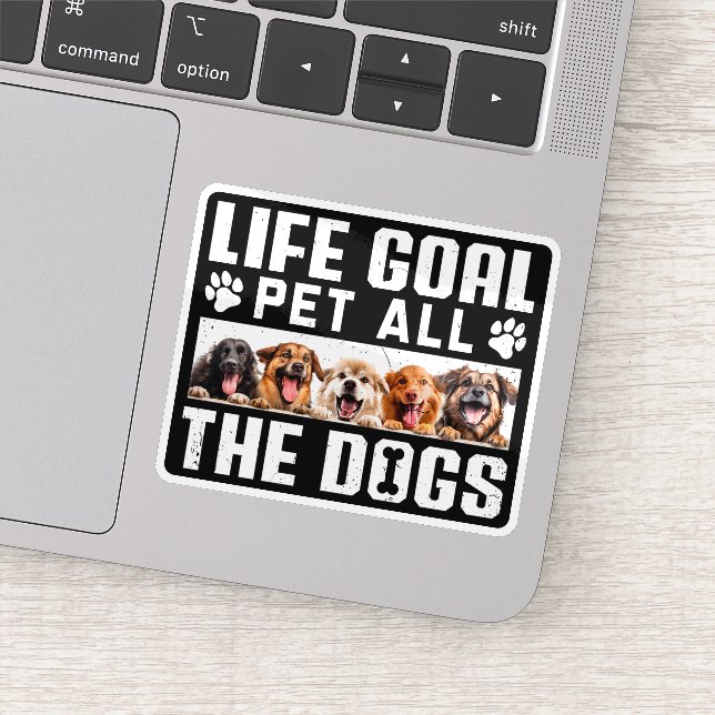 Pegatina Mascota De Gol De Vida Todos Los Perros Divertido  (Detalle)