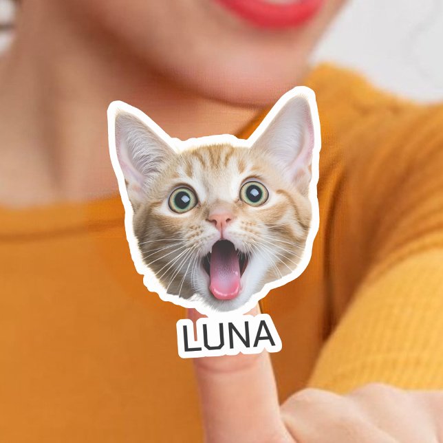 Pegatina Mascota de perro de gato fotográfico personalizado (Subido por el creador)