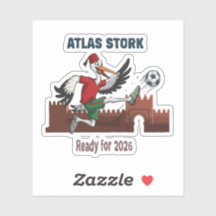 Mascota Deportiva Fútbol Atlas Stork Marruecos 202