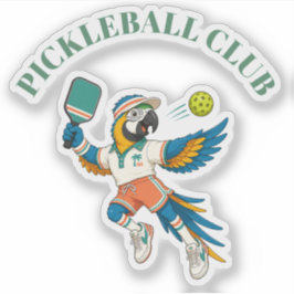 Pegatina Mascota personalizada del club de pickleball para