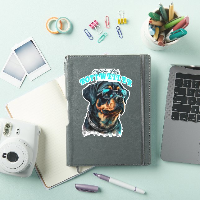 Pegatina Mascotas de estilo Rottweiler (Funda para iPad)