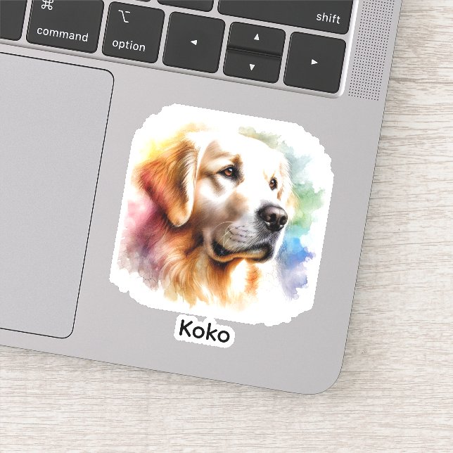 Pegatina Mascotas de perros fotográficos personalizados (Detalle)