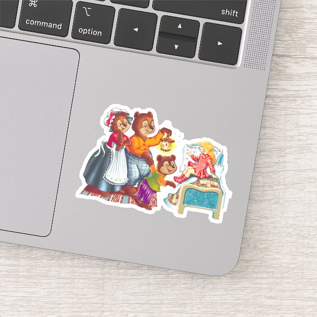 Pegatina Masha y 3 osos. Familia Animal. (Detalle)