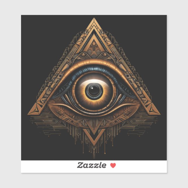 Pegatina Masonic All Seview Eye (Hoja)