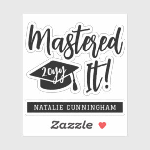 Pegatina Máster personalizado de graduación