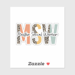 Pegatina Master Social Worker
