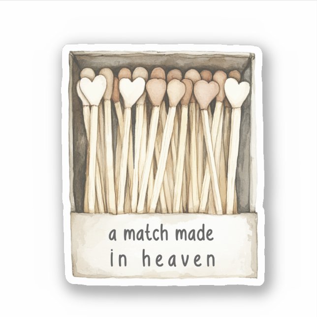 Pegatina Match made in heaven matches (Anverso)