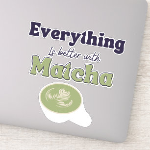 Pegatina Matcha boba té verde, matcha