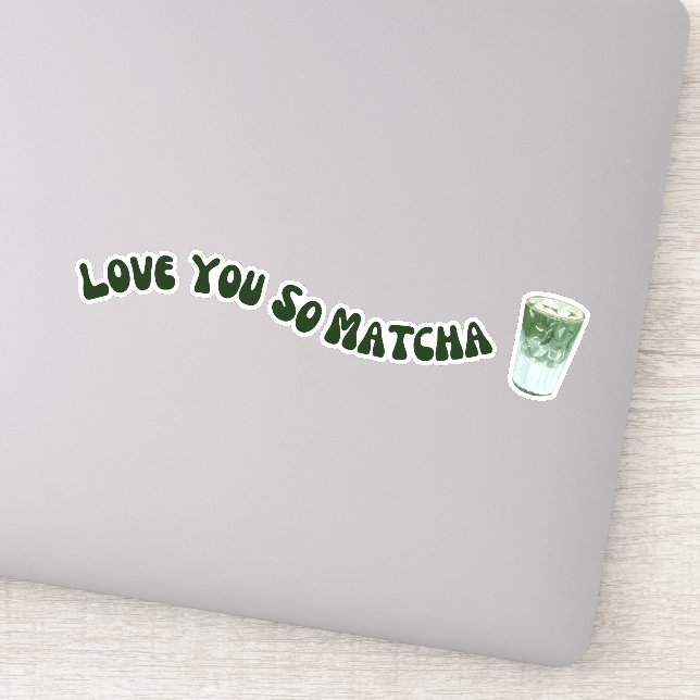 Pegatina Matcha boba té verde, matcha (Detalle)