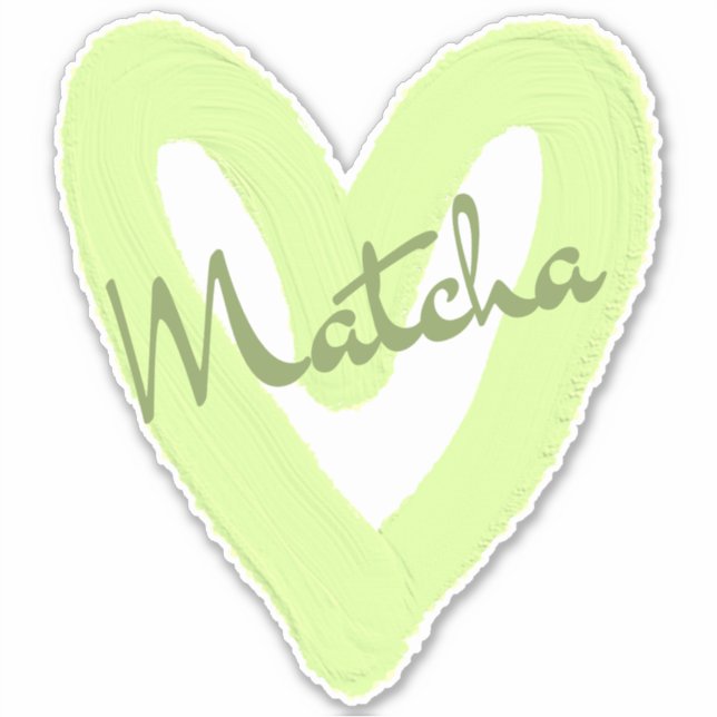 Pegatina Matcha boba té verde, matcha (Anverso)