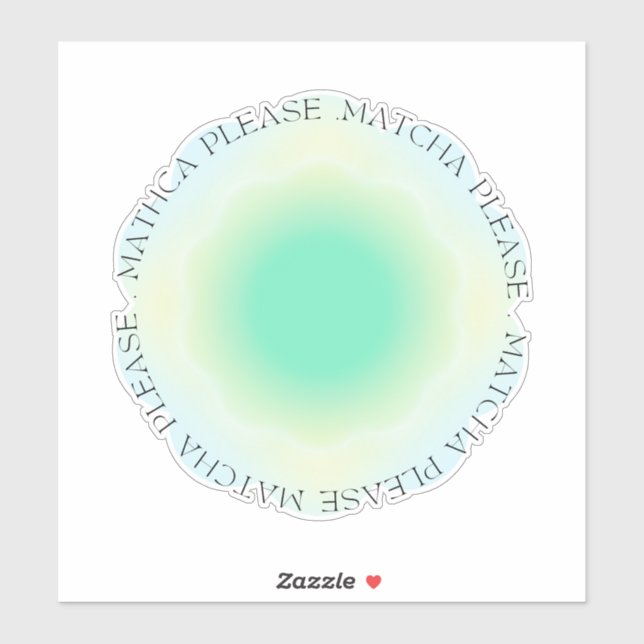 Pegatina matcha por favor (Hoja)