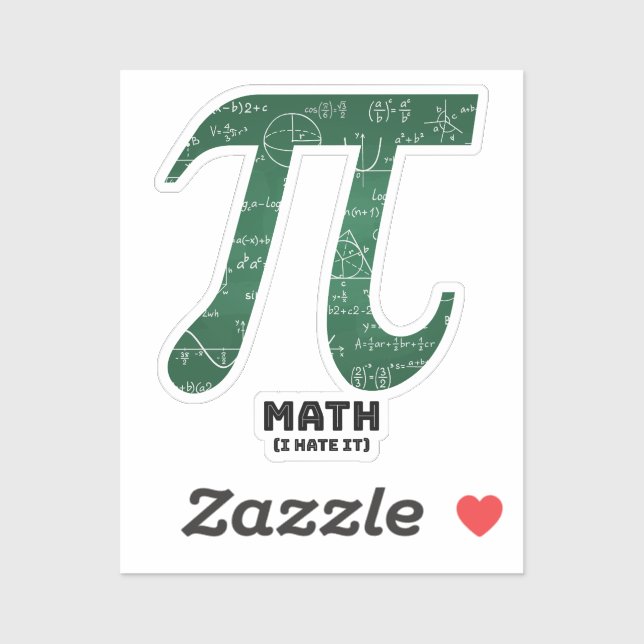 Pegatina Matemáticas que odio - citas de ciencia (Hoja)