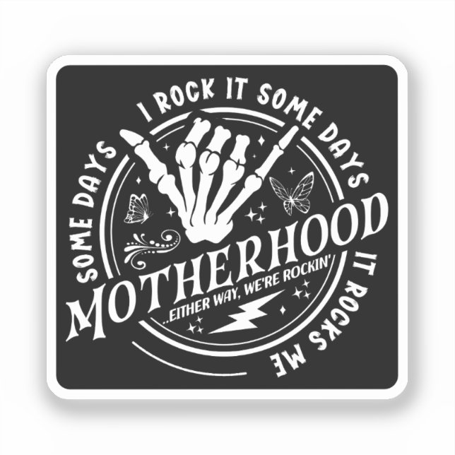 Pegatina Maternidad Algunos días me rocío algunos días (Anverso)