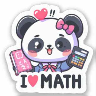 Pegatina Math Whiz Panda