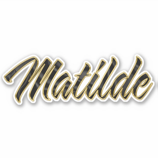 Pegatina Matilde black gold Lettering Aufkleber Sticker (Anverso)