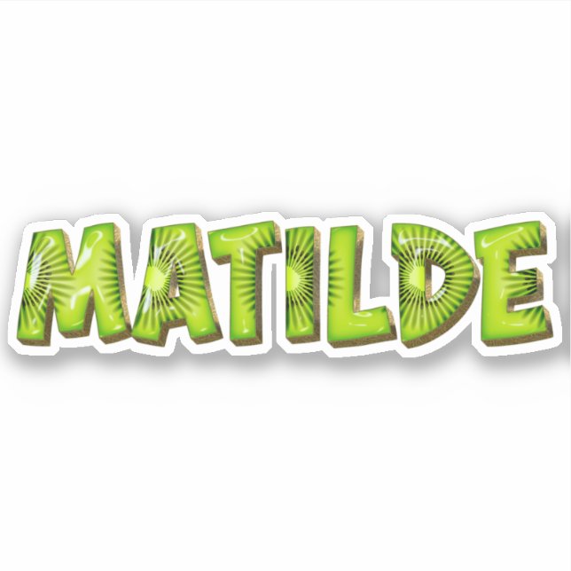 Pegatina Matilde Name Kiwi Design Aufkleber Sticker (Anverso)