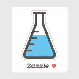 Pegatina Matraz Erlenmeyer con ciencia líquida