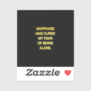 Pegatina Matrimonio gracioso y Chiste de miedo