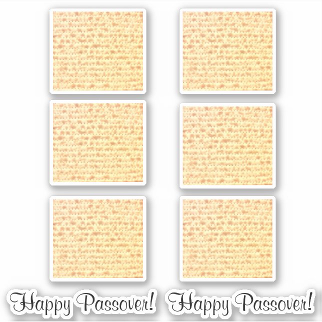 Pegatina Matzo Passover Afikoman Personalizado-Cortar Vinyl (Anverso)