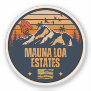 Pegatina Mauna Loa Estates, Hawái