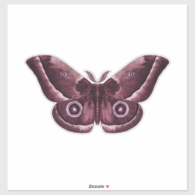 Pegatina Mauve Gothic Moth (Hoja)