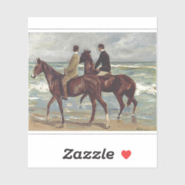 Pegatina Max Liebermann: Two Riders on the Beach Art
