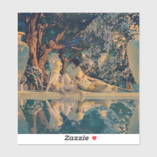 Pegatina Maxfield Parrish El Jardín de Alá 1918 Arte Fino