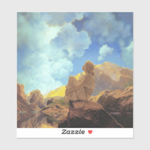 Pegatina Maxfield Parrish Mañana 1922 Nube Azul Arte Fino