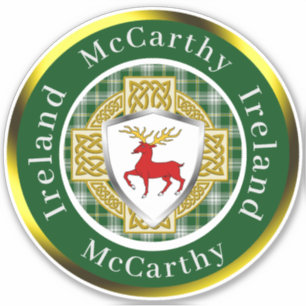 Pegatina McCarthy Shield & Celtic Cross Personalizado