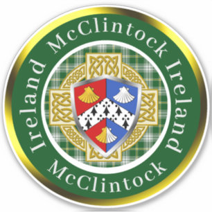 Pegatina McClintock Shield & Celtic Cross Personalizado