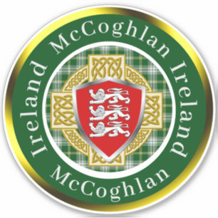 Pegatina McCoghlan Shield & Celtic Cross Personalizado
