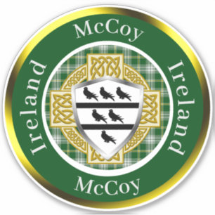 Pegatina McCoy Shield & Celtic Cross Personalizado