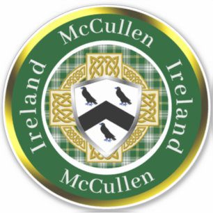 Pegatina McCullen Shield y Celtic Cross Personalizado