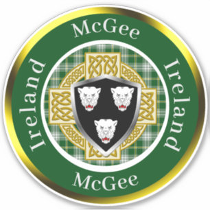 Pegatina McGee Shield & Celtic Cross Personalizado