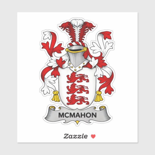 Pegatina McMahon Family Coat of Arms Vinyl Sticker (Hoja)