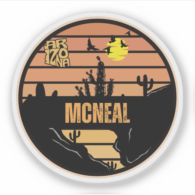 Pegatina McNeal, Arizona (Anverso)