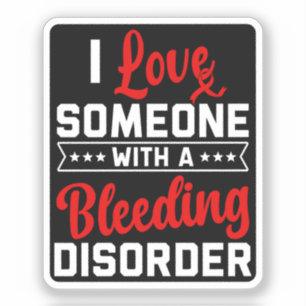 Pegatina Me Encanta Alguien Con Una Mala Cinta Roja.